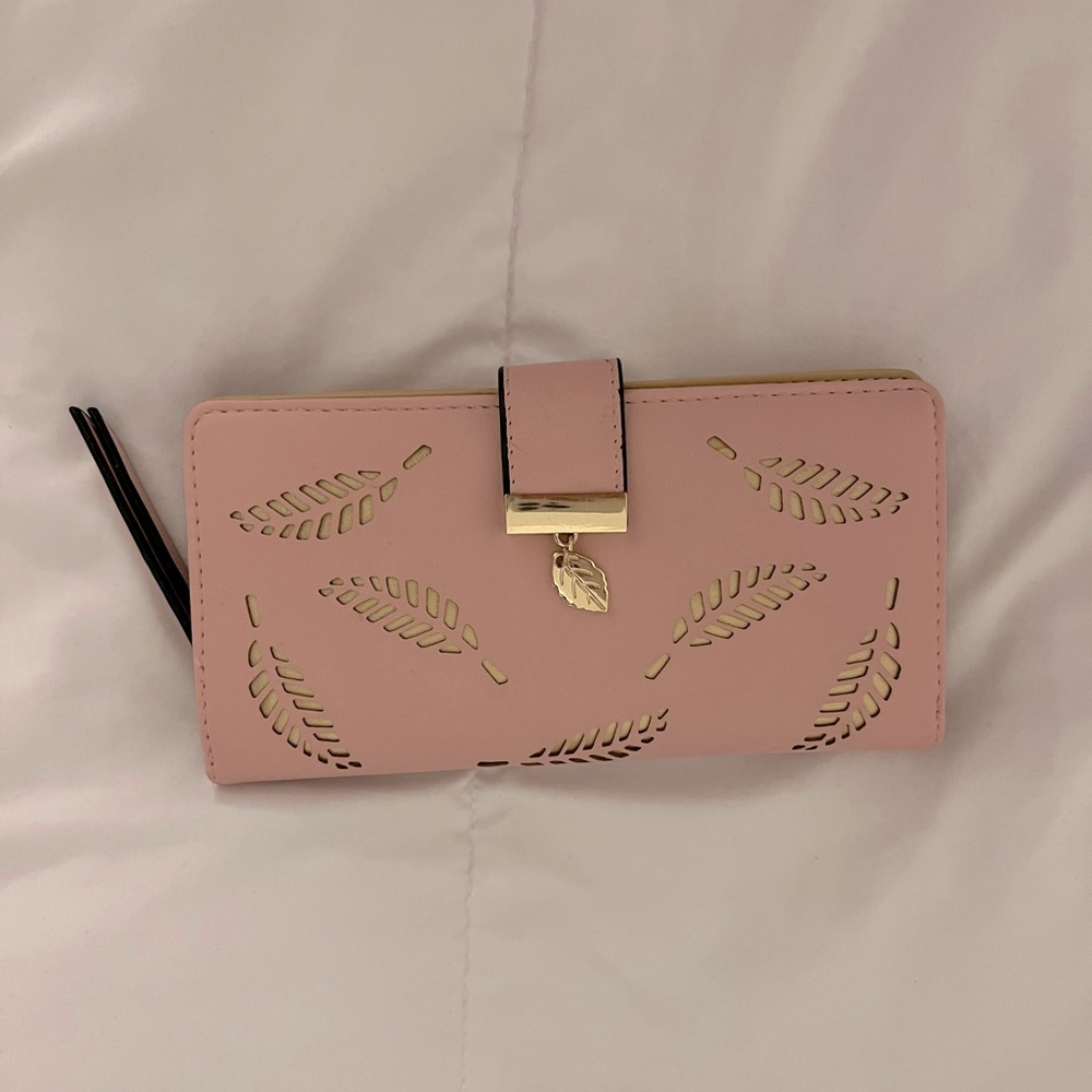 Pink and Gold Handheld Wallet